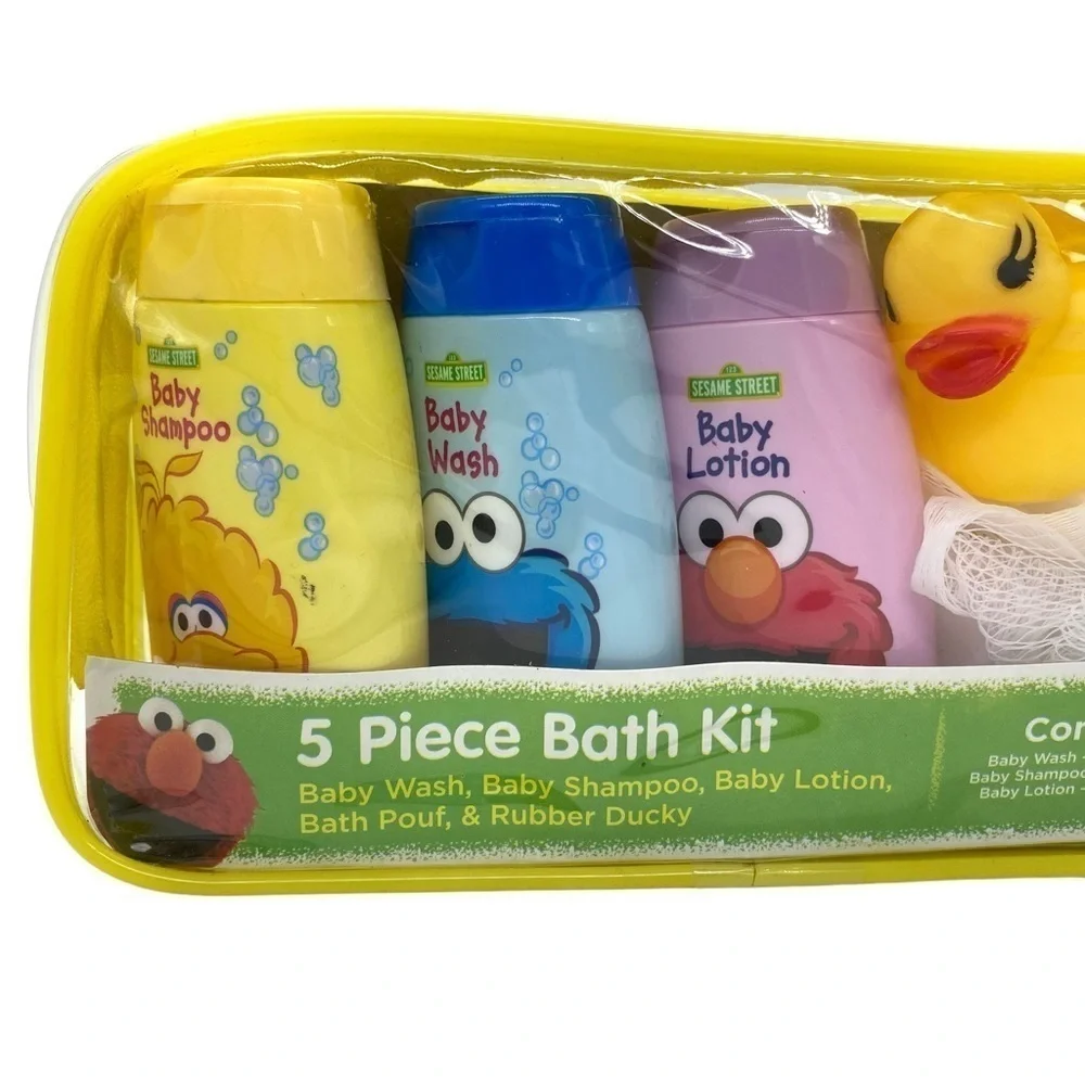 Sesame Street Baby 5 Piece Bath Kit Travel Set